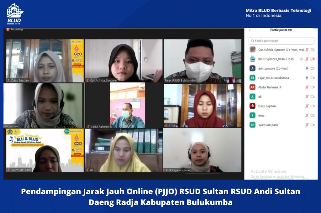 Pendampingan Jarak Jauh Online (PJJO) RSUD Sultan RSUD Andi Sultan Daeng Radja Kabupaten Bulukumba