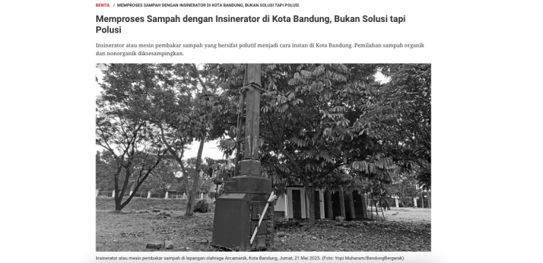 Menimbang Kembali Solusi Insinerator dalam Pengelolaan Sampah Kota Bandung