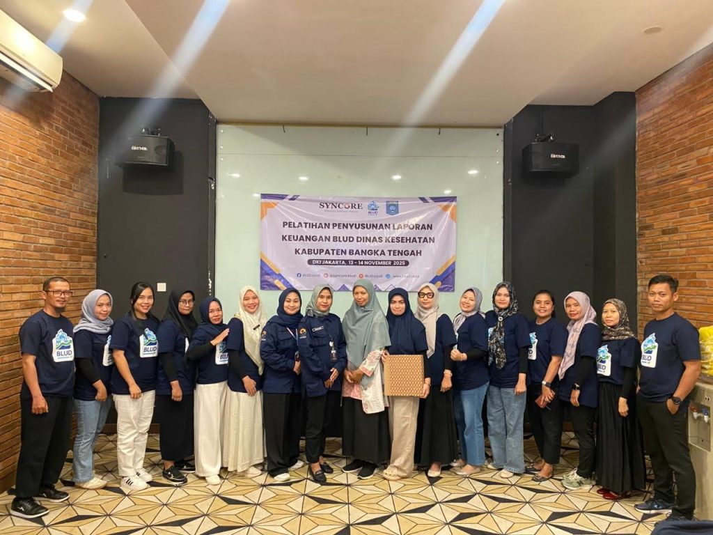 (Foto bersama peserta Pelatihan Laporan Keuangan BLUD Dinkes Bangka Tengah, doc: Syncore Indonesia)