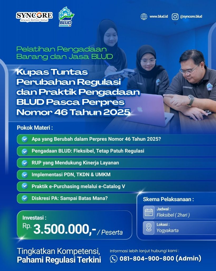 PELATIHAN PENGADAAN BARANG DAN JASA BLUD